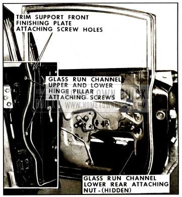 1959 Buick Rear Door Window Glass Run Channel Removal