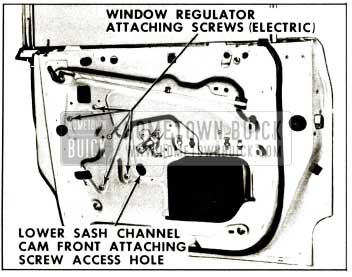 1959 Buick Rear Door Window Regulator Removal Graphic