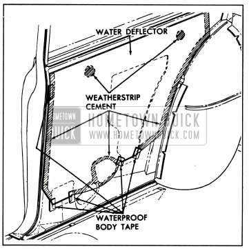 1959 Buick Rear Quarter Inner Panel Water Deflector