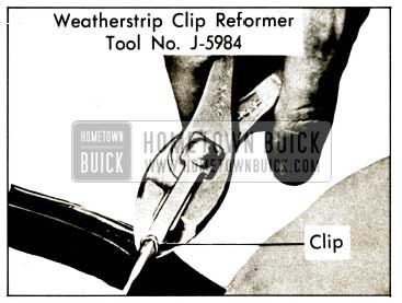 1959 Buick Reforming Weatherstrip Clips