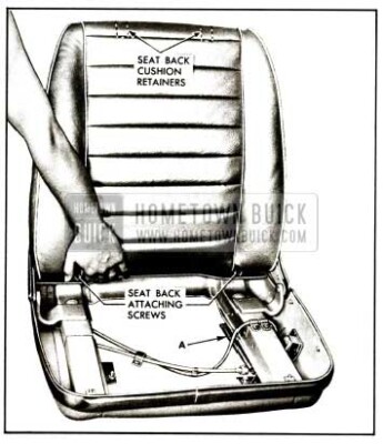 1959 Buick Removal of Bucket Seal Back Cushion Illustration
