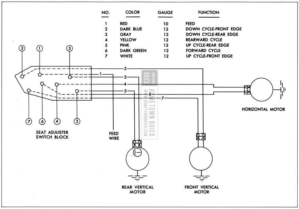 1959 Buick Six-Way Seat Circuit