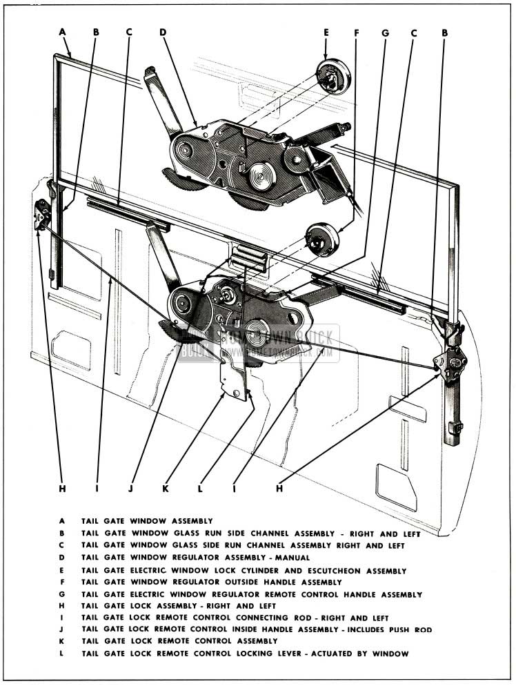1959 Buick Tail Gate Assembly
