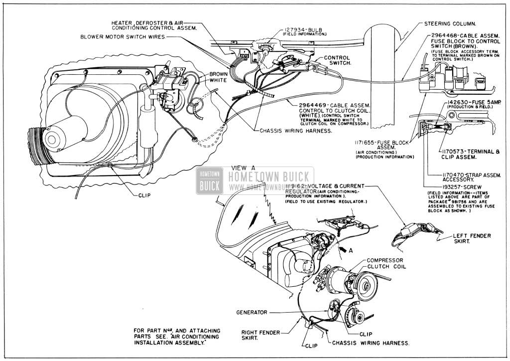 1956 Buick Air Conditioning Wiring Information