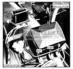 1956 Buick Capacitor Mounted on Generator Regulator