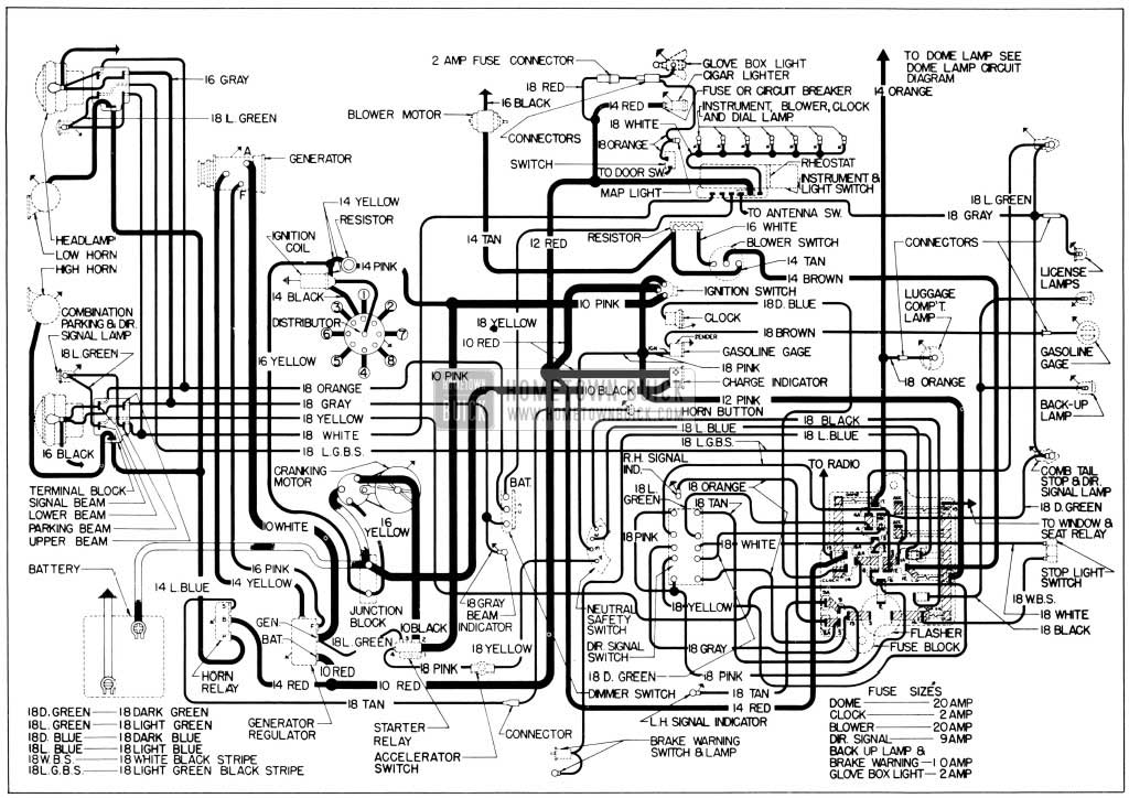 1956 Buick Chassis Wiring Diagram - Dynaflow Transmission