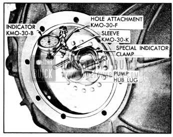 1956 Buick Checking Run-Out of Bell Housing Pilot Hole