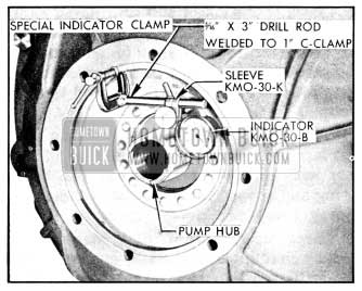 1956 Buick Checking Run-Out of Converter Pump Hub