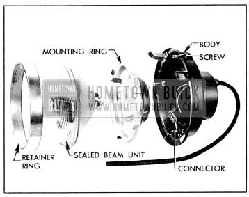 1956 Buick Headlamp Disassembled