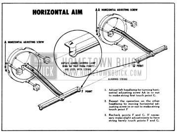 1956 Buick Headlamp Horizontal Aim