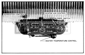 1956 Buick Heater and Defroster Controls
