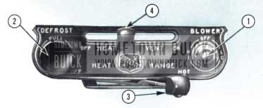1956 Buick Heater and Defroster Controls