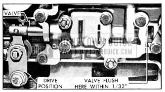 1956 Buick Position of Control Valve in Direct Drive Range