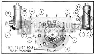 1956 Buick Reaction Shaft Flange and Accumulator Bolt Tightening Sequence