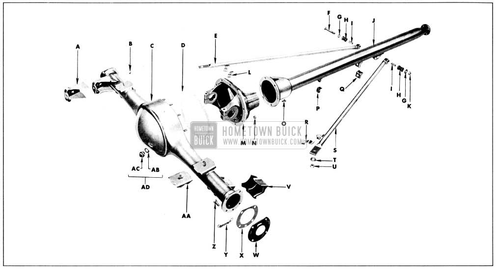 1956 Buick Rear Axle Assembly External Parts