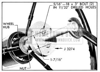 1956 Buick Removing Steering Wheel with Puller J 3274