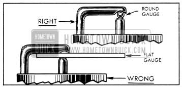 1956 Buick Right and Wrong Spark Plug Gauges