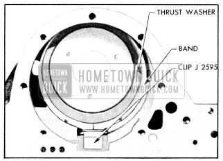 1956 Buick Ring Gear Thrust Washer and Reverse Band Installed