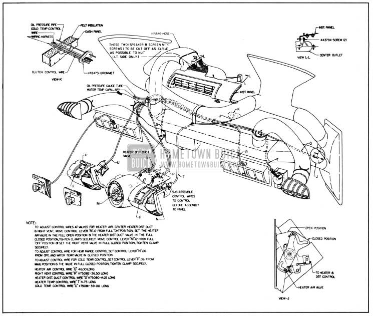 1957 Buick Air Conditioner Controls and Linkage