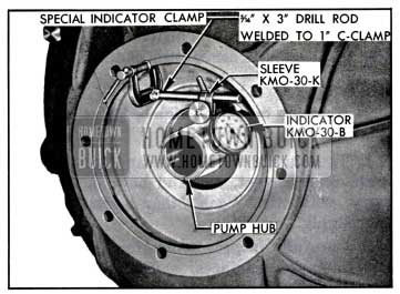 1957 Buick Checking Run-Out of Converter Pump Hub