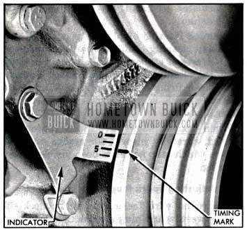 1957 Buick Ignition Timing Mark and Indicator