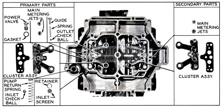 1957 Buick Main Rochester Carburetor Body Parts