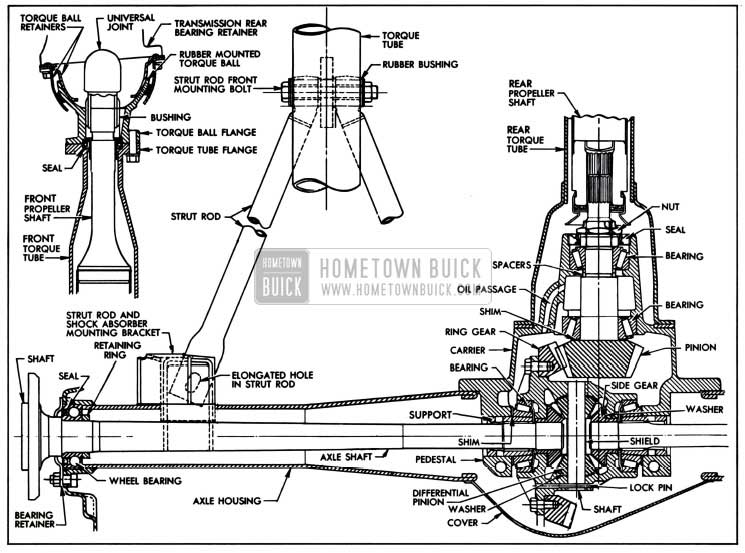 1957 Buick Rear Axle Assembly