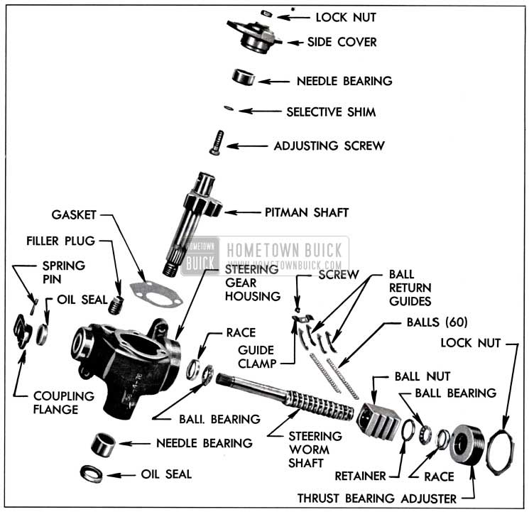 1957 Buick Steering Gear-Dissassembled