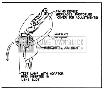 1958 Buick Aiming Device and Test lamp Installed