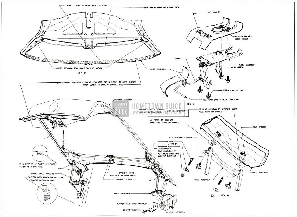 1958 Buick Hood Assembly