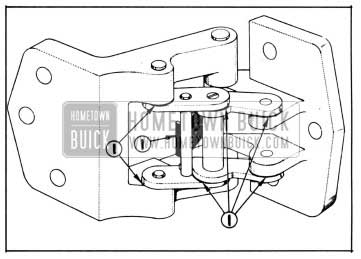 1958 Buick Lubrication of Rear Door Hinge and Hold-Open Assembly-Series 40-60