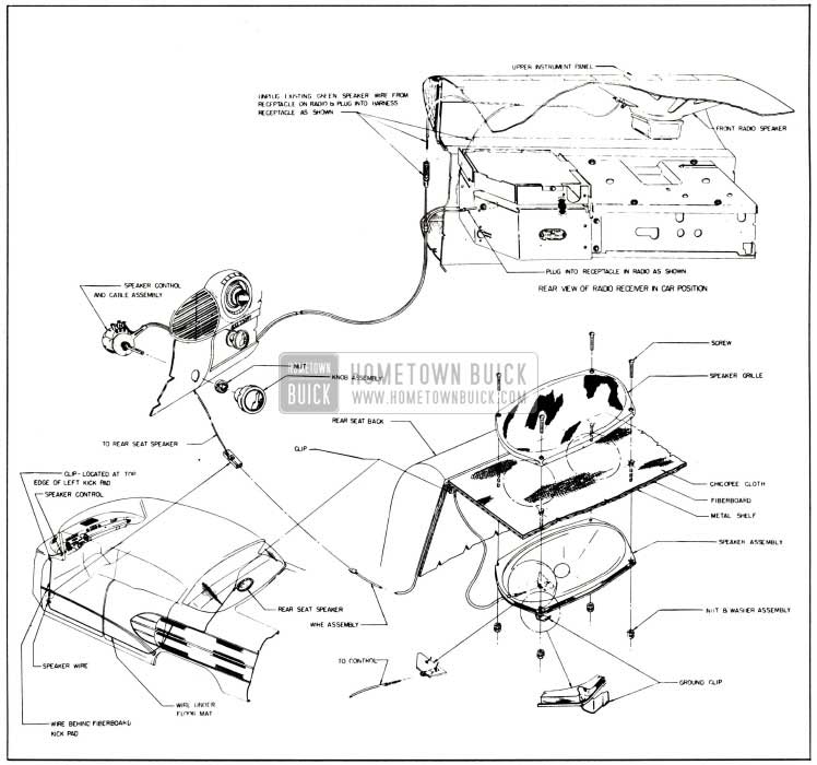 1958 Buick Rear Seat Speaker Installation