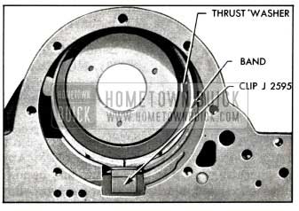 1958 Buick Ring Gear Thrust Washer and Reverse Band Installed