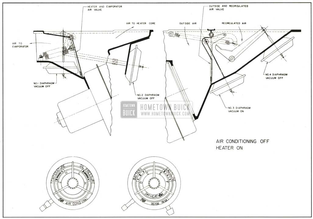 1959 Buick Air Conditioning Off - Heater On