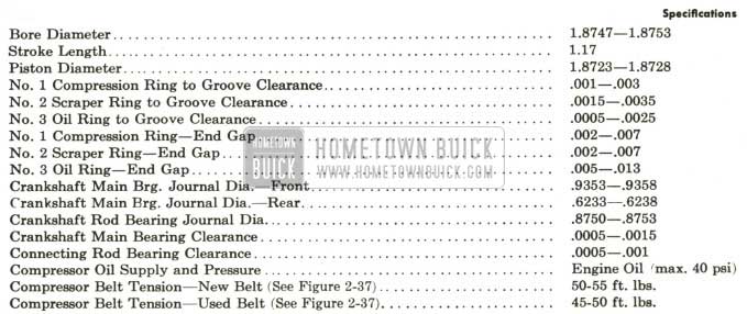 1959 Buick Air Ride Compressor Production Limits and Fits