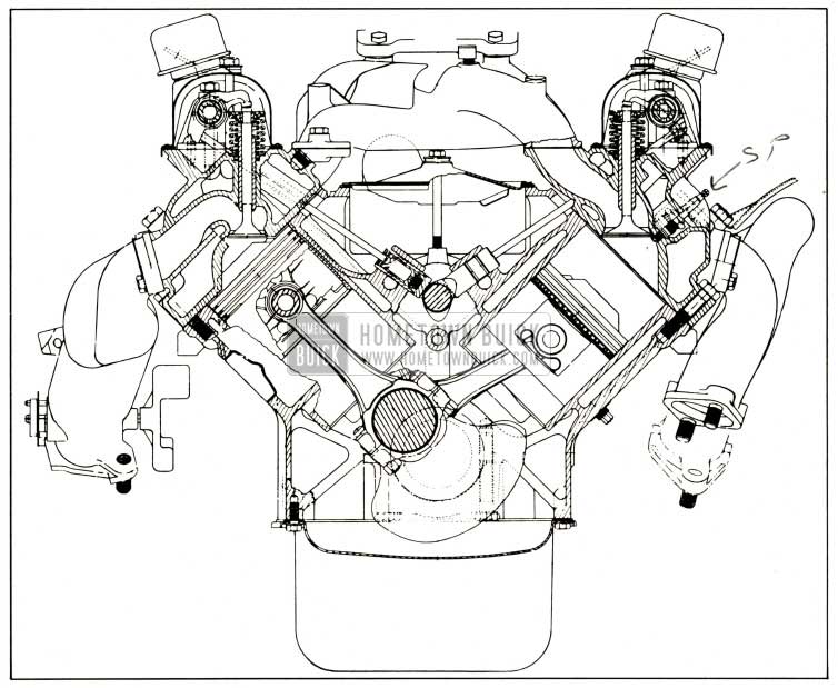 1959 Buick Engine End Sectional View