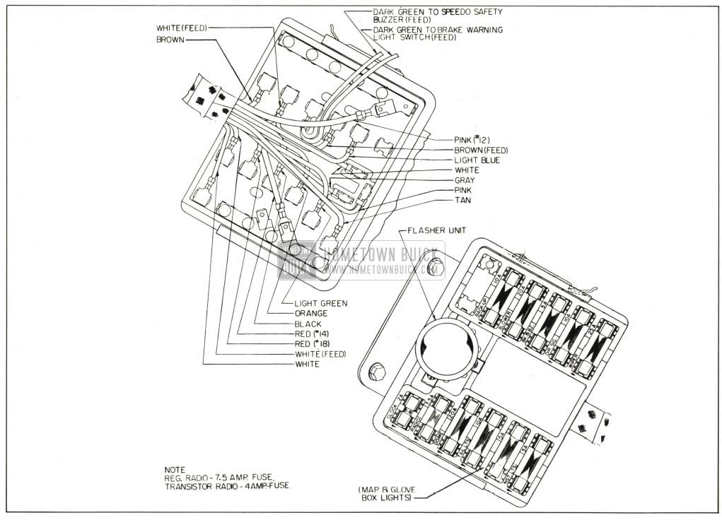 1959 Buick Fuse Block-Both Sides