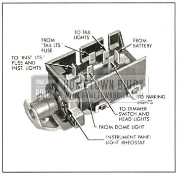 1959 Buick Lighting Switch-Bottom Side