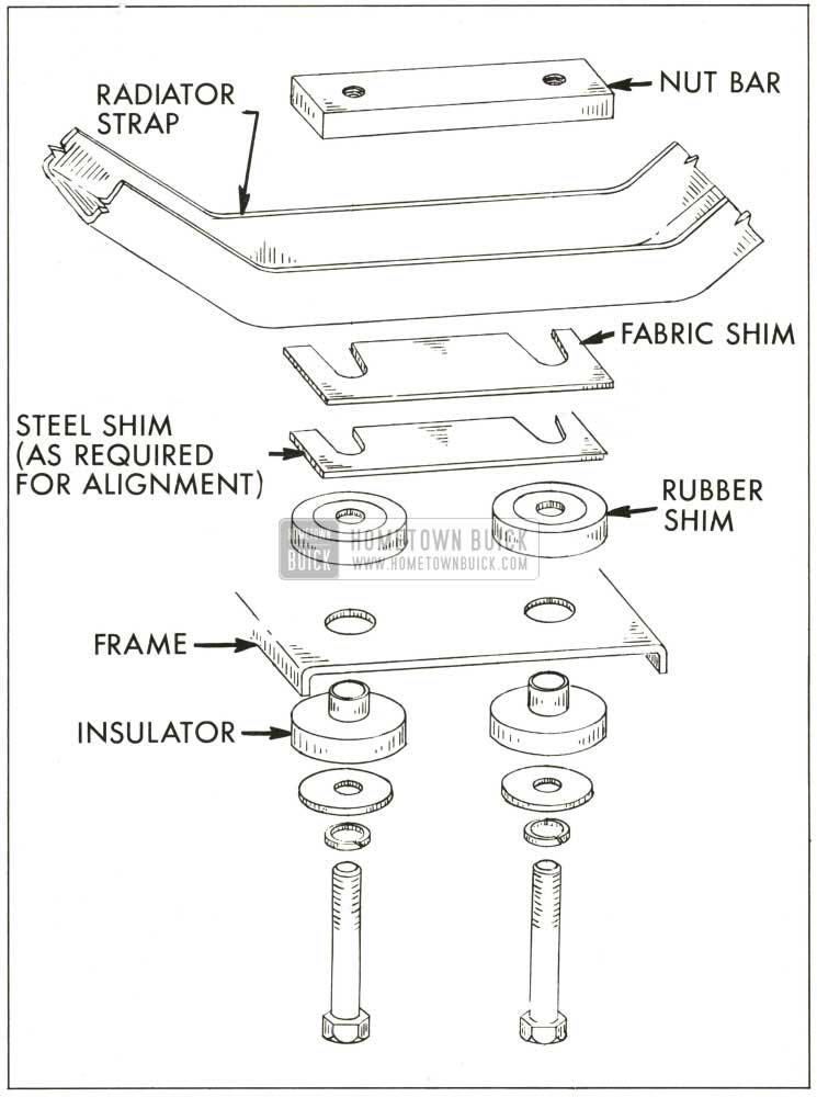 1959 Buick Radiator Strap Mounting