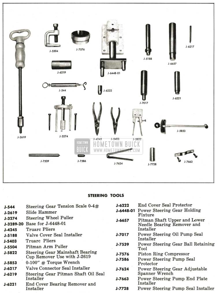 1959 Buick Steering Gear and Linkage Special Tools