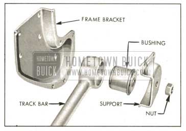 1959 Buick Track Bar, Bushing and Frame Bracket-Exploded View