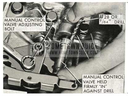 1959 Buick Triple Turbine Transmission - Manual Control Valve Adjustment