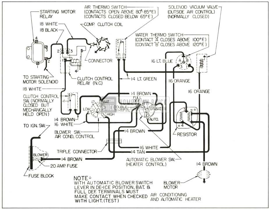 1959 Buick Wiring Diagram Air Conditioner-Automatic Heater