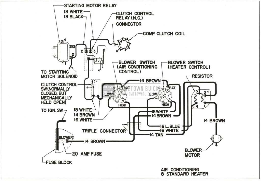 1959 Buick Heater and Air Conditioner - Hometown Buick century blower motor wiring diagram 