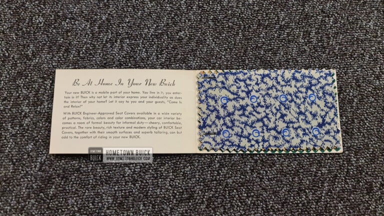 1956 Buick Seat Cover Fabrics Trim Samples (ORIGINAL) - Image 2