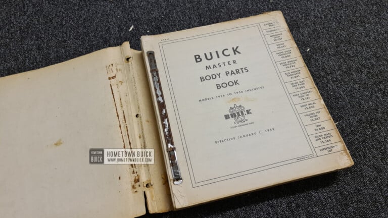 1959 Buick Master Body Parts Book - 1936 to 1958 (ORIGINAL) - Image 2